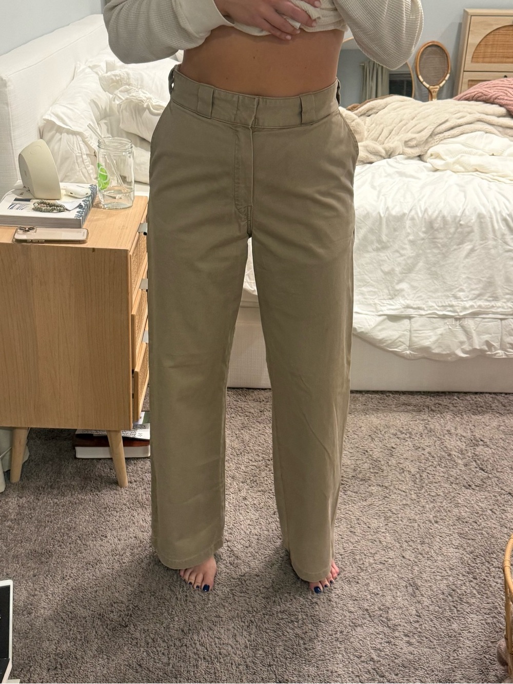 R13 Classic Straight-Leg women’s Pants in Khaki